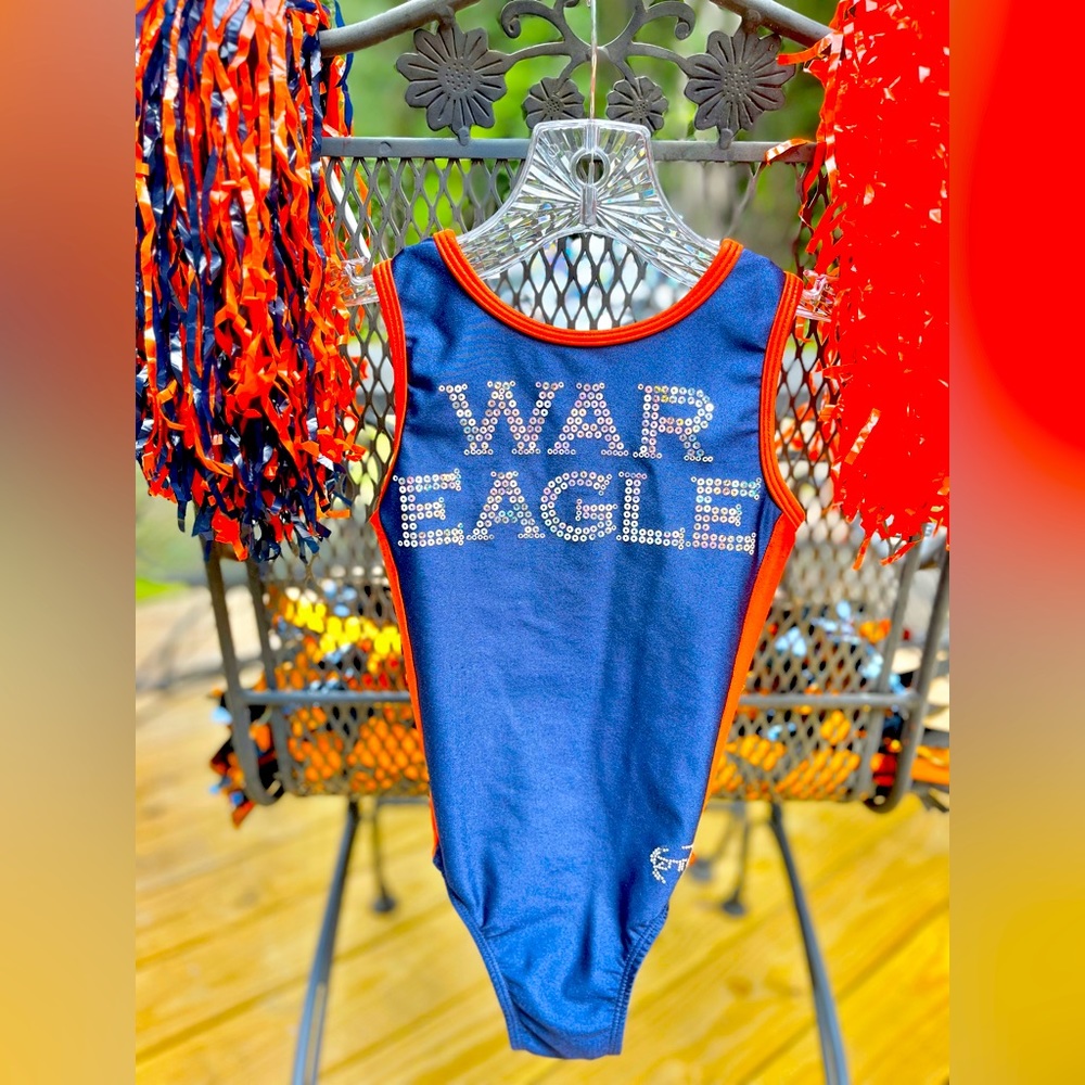 Auburn War Eagle Zone Gymnastics Leotard Youth Medium
